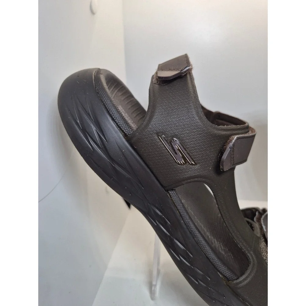 Skechers GoWalk Sandals 10 Brown Adjustable Strap Walking Hiking Comfort Shoes